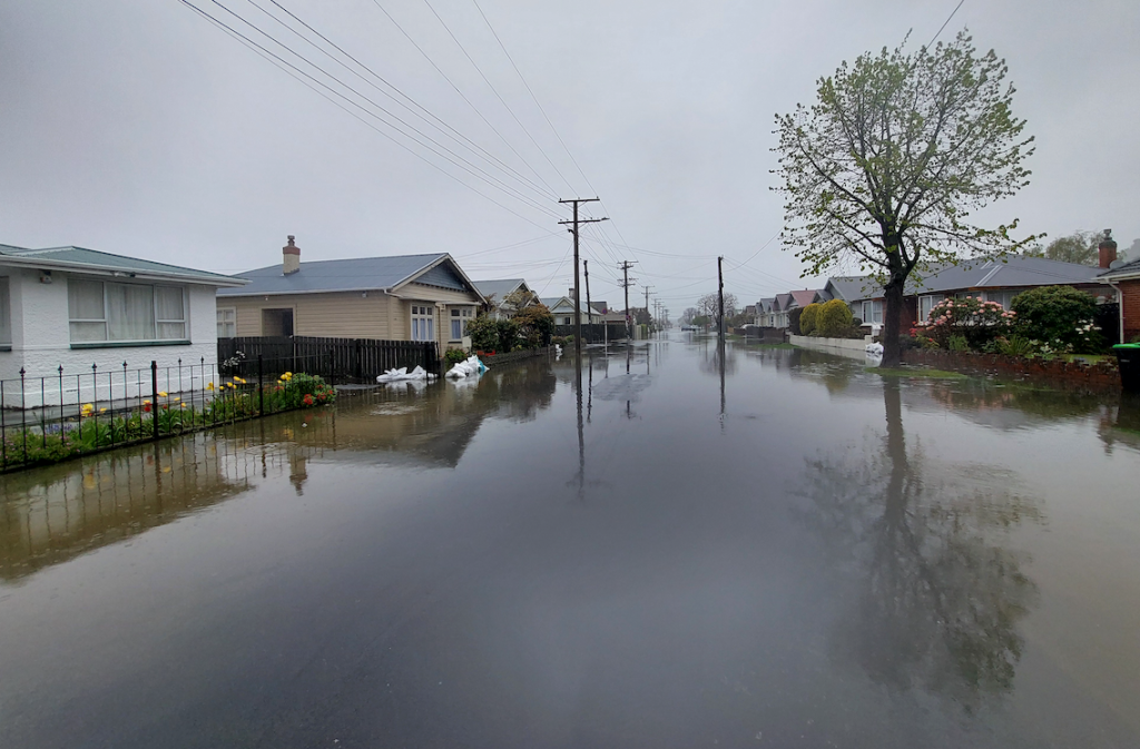 Flooding in South Dunedin, photographed by Hannah Harland, DCC