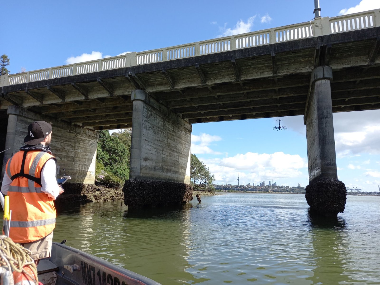 AI bridge condition assessment of Purewa Bridge