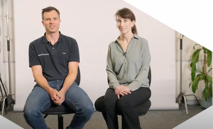 Michael Collins and Emily Hyde