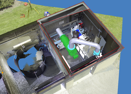 Some of the upgrades sought to repurpose an existing building footprint. Designs were integrated into a virtual model of the existing building to help guide design decisions in a real 3D space.